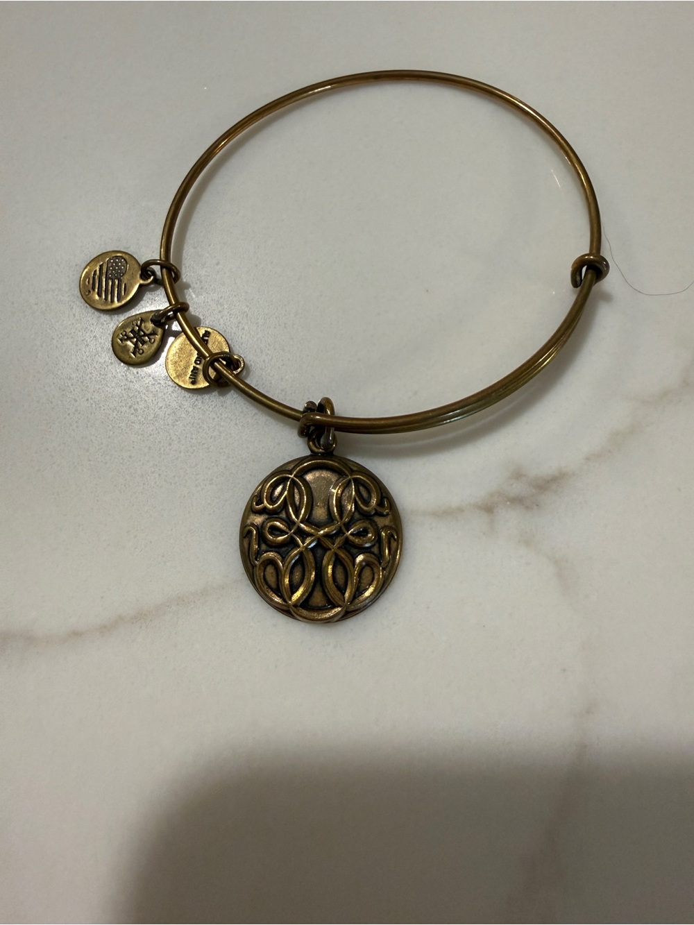Alex and Ani Gold Path of Life Charm Bangle
